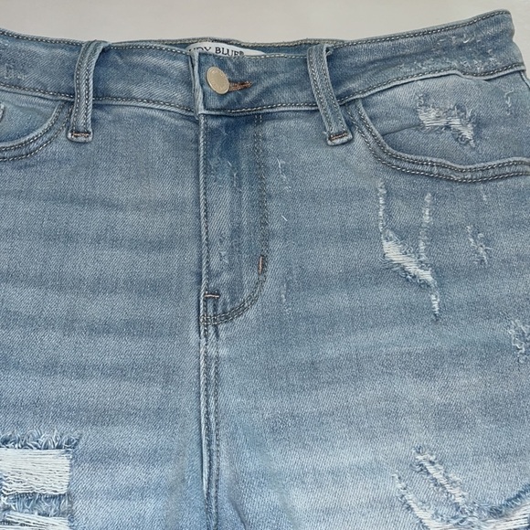 Judy Blue Light Wash High Rise Shorts Size L - Picture 14 of 16